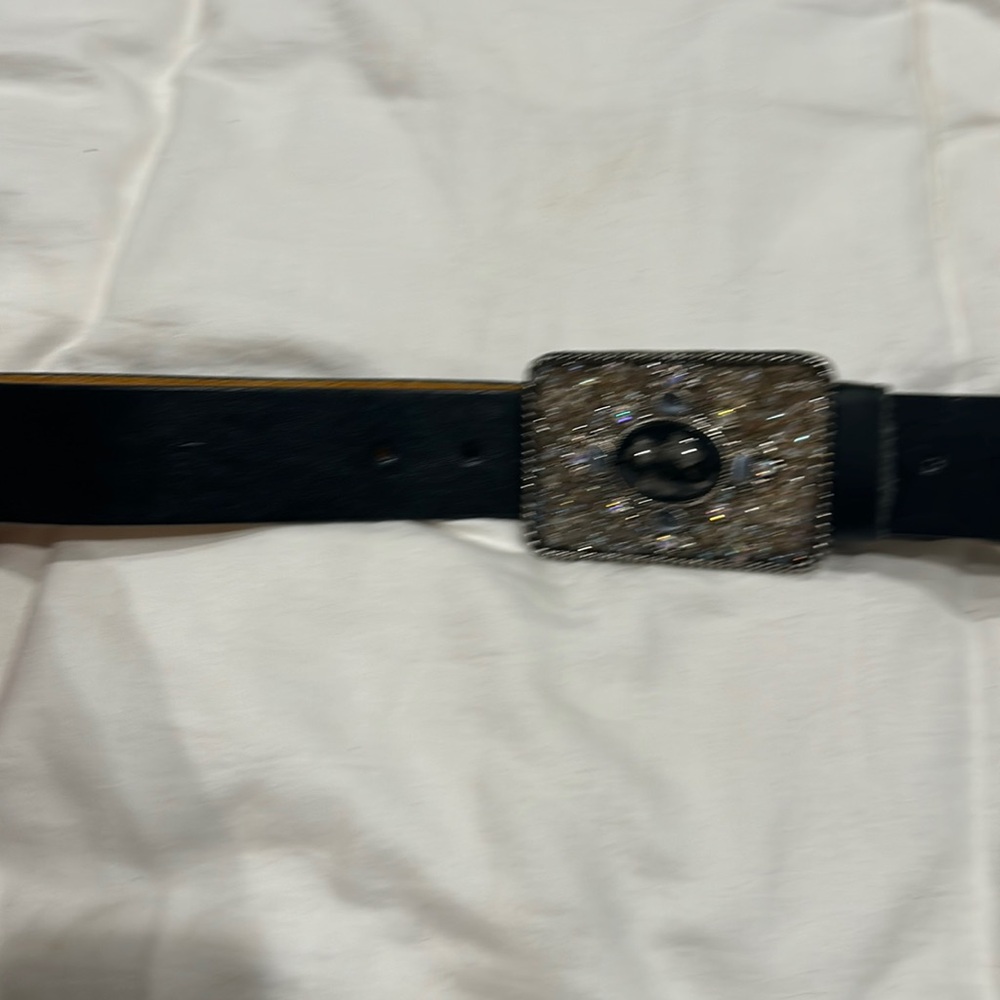 Black belt with large buckle